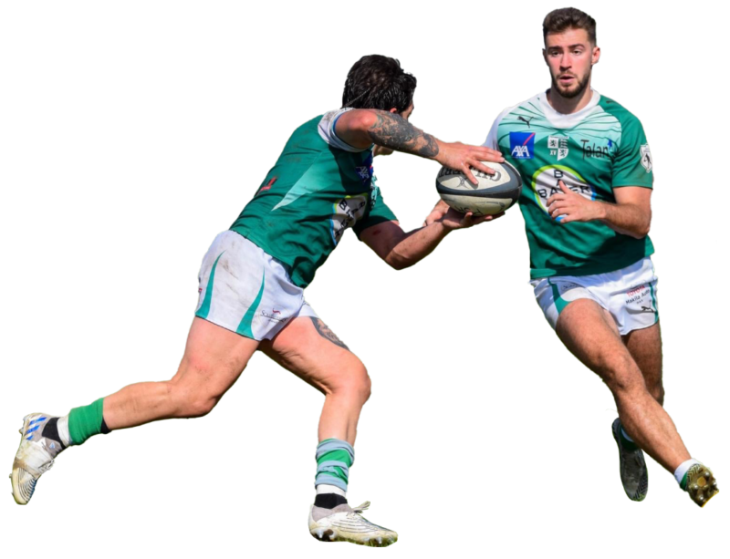 Maillot De Rugby Peyrehorade Sports - Force XV - Porté #15 - Taille XL Homme - Vert Et Blanc